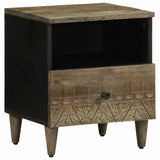 Bedside Cabinets 2 Pcs Light Grey 40X33X46 Cm Solid Wood Mango