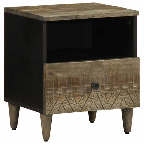 Bedside Cabinets 2 Pcs Light Grey 40X33X46 Cm Solid Wood Mango