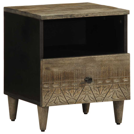 Bedside Cabinets 2 Pcs Light Grey 40X33X46 Cm Solid Wood Mango
