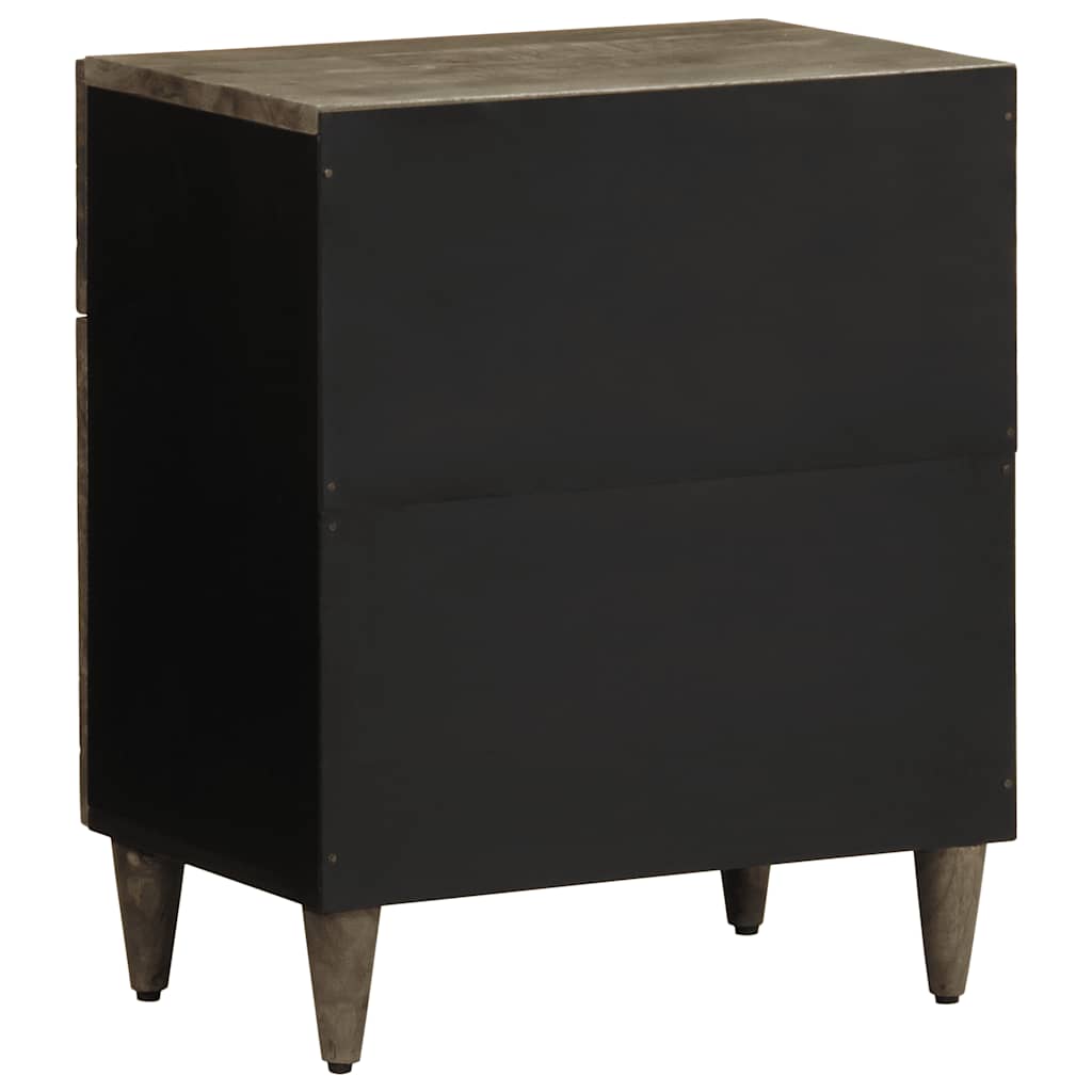 Bedside Cabinet Light Grey 50X33X60 Cm Solid Wood Mango
