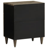 Bedside Cabinet Light Grey 50X33X60 Cm Solid Wood Mango