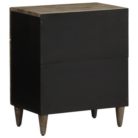 Bedside Cabinet Light Grey 50X33X60 Cm Solid Wood Mango