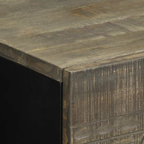 Bedside Cabinet Light Grey 50X33X60 Cm Solid Wood Mango