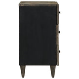 Bedside Cabinet Light Grey 50X33X60 Cm Solid Wood Mango