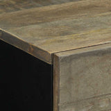 Bedside Cabinet Light Grey 50X33X60 Cm Solid Wood Mango