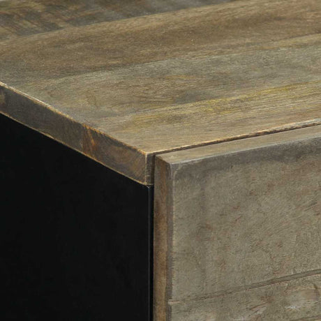 Bedside Cabinet Light Grey 50X33X60 Cm Solid Wood Mango