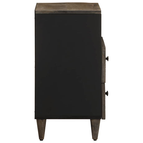 Bedside Cabinet Light Grey 50X33X60 Cm Solid Wood Mango