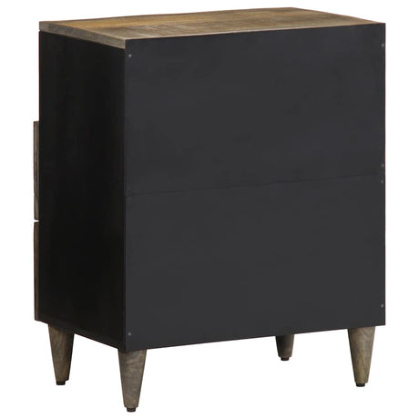 Bedside Cabinet Light Grey 50X33X60 Cm Solid Wood Mango