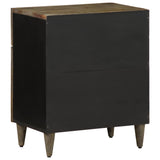 Bedside Cabinet Light Grey 50X33X60 Cm Solid Wood Mango