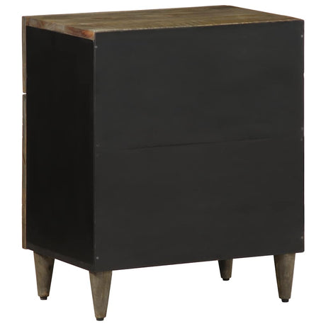 Bedside Cabinet Light Grey 50X33X60 Cm Solid Wood Mango
