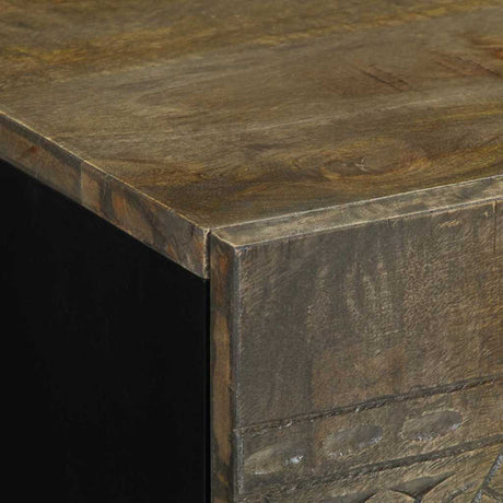 Bedside Cabinet Light Grey 50X33X60 Cm Solid Wood Mango