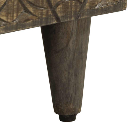 Bedside Cabinet Light Grey 50X33X60 Cm Solid Wood Mango