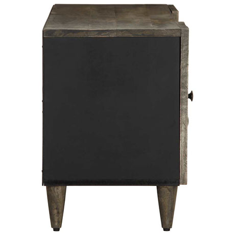 Tv Cabinet Light Grey 105X33.5X46 Cm Solid Wood Mango