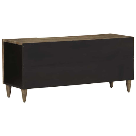 Tv Cabinet Light Grey 105X33.5X46 Cm Solid Wood Mango