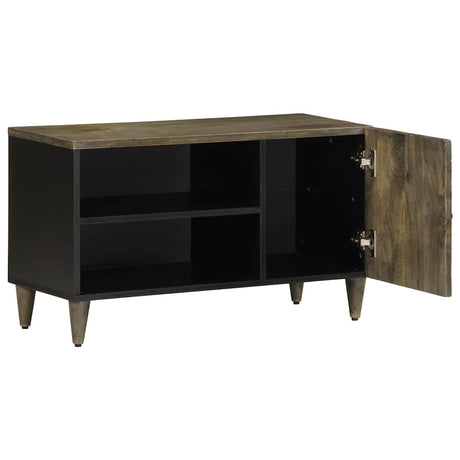 Tv Cabinet Light Grey 80X31.5X46 Cm Solid Wood Mango
