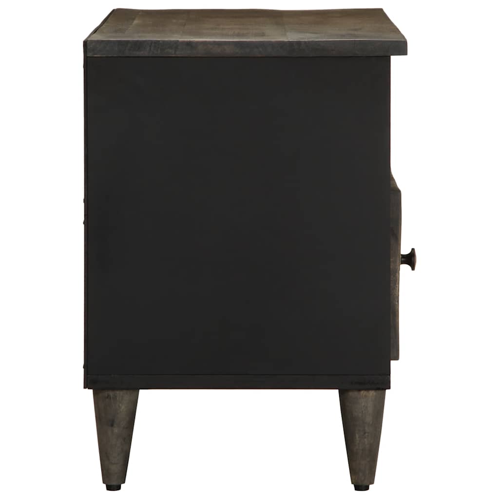 Tv Cabinet Black 100X33X46 Cm Solid Wood Mango