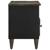 Tv Cabinet Black 100X33X46 Cm Solid Wood Mango