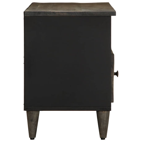 Tv Cabinet Black 100X33X46 Cm Solid Wood Mango