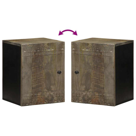 Bathroom Wall Cabinet 38X33X48 Cm Solid Wood Mango