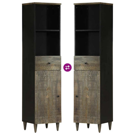 Bathroom Cabinet 38X33X160 Cm Solid Wood Mango