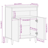 Sideboard 60X33X75 Cm Solid Wood Mango