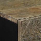 Sideboard 90X33X75 Cm Solid Wood Mango