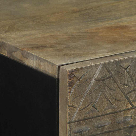 Sideboard 90X33X75 Cm Solid Wood Mango