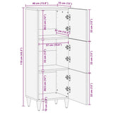 Highboard 40X33X110 Cm Solid Wood Mango