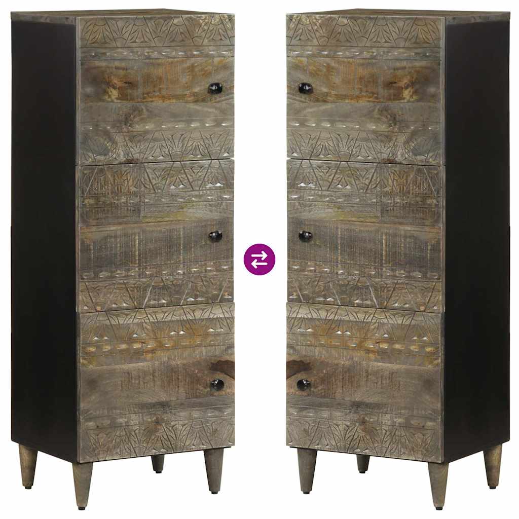 Highboard 40X33X110 Cm Solid Wood Mango