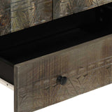 Highboard 60X33X110 Cm Solid Wood Mango