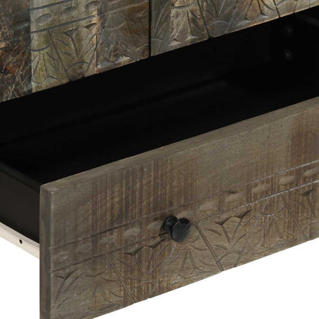 Highboard 60X33X110 Cm Solid Wood Mango