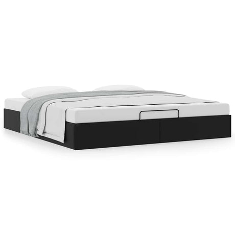 Ottoman Bed Frame Without Mattress Super King Faux Leather