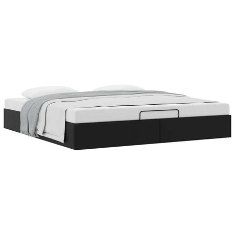 Ottoman Bed Frame Without Mattress Super King Faux Leather