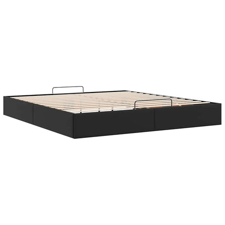 Ottoman Bed Frame Without Mattress Super King Faux Leather