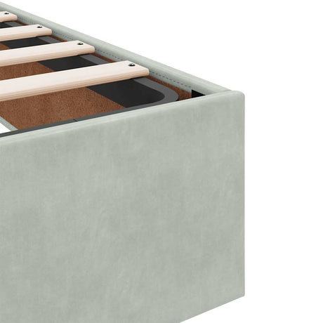 Ottoman Bed Frame No Mattress Single Velvet