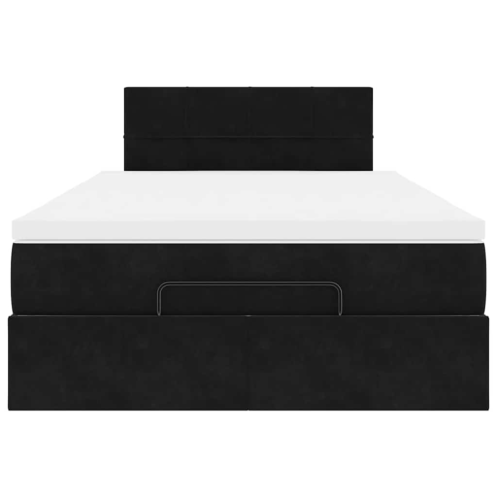 Ottoman Bed With Mattress & Leds 120X200Cm Velvet