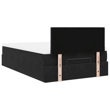 Ottoman Bed With Mattress & Leds 120X200Cm Velvet