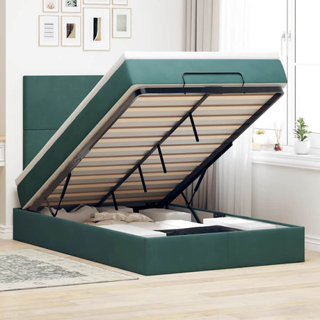 Ottoman Bed With Mattresses 180X200Cm Velvet