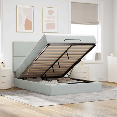 Ottoman Bed With Mattresses 180X200Cm Velvet