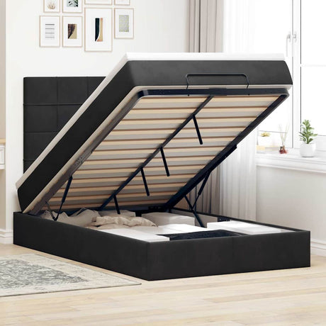 Ottoman Bed With Mattresses 180X200Cm Velvet