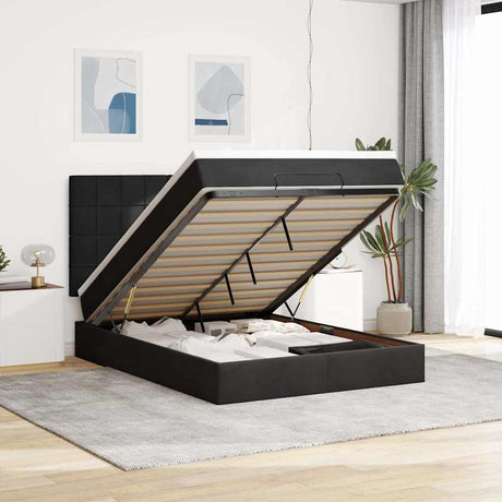 Ottoman Bed With Mattresses 180X200Cm Velvet