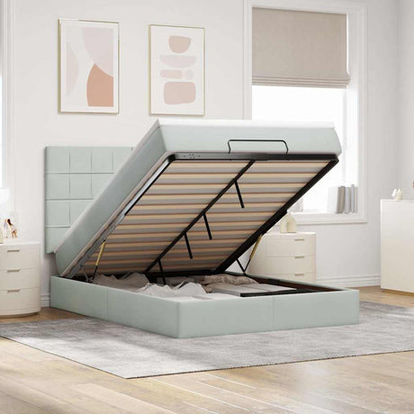 Ottoman Bed With Mattresses 180X200Cm Velvet