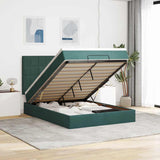 Ottoman Bed With Mattresses 180X200Cm Velvet