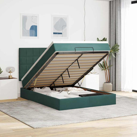 Ottoman Bed With Mattresses 180X200Cm Velvet