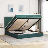 Ottoman Bed With Mattresses 180X200Cm Velvet
