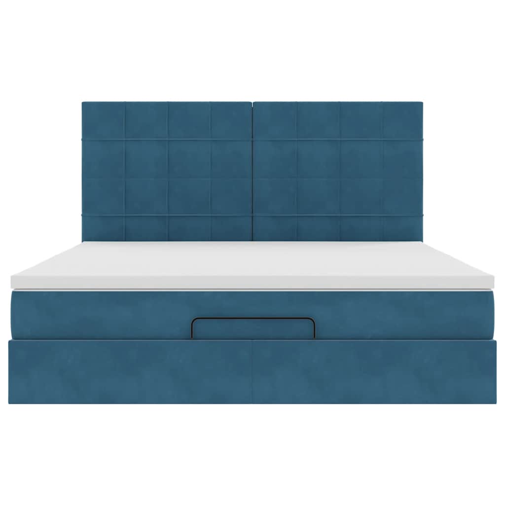 Ottoman Bed With Mattresses 180X200Cm Velvet