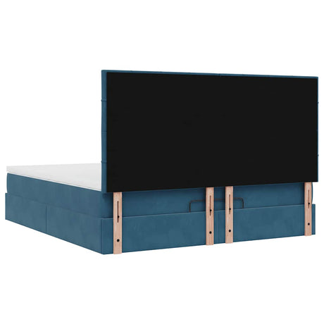 Ottoman Bed With Mattresses 180X200Cm Velvet