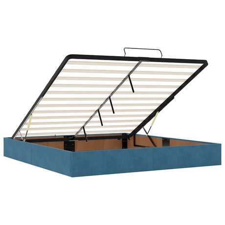 Ottoman Bed With Mattresses 180X200Cm Velvet