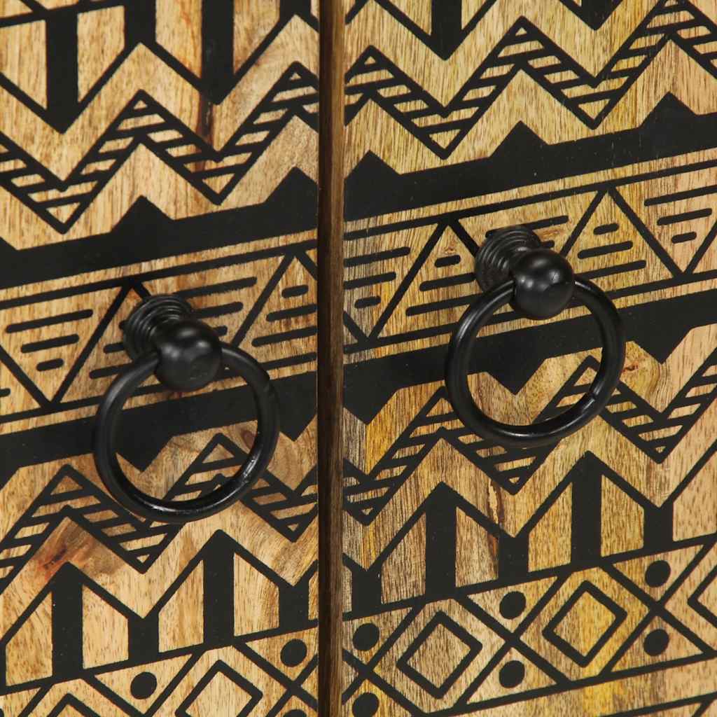 Sideboard 60X33.5X75 Cm Solid Rough Wood Mango