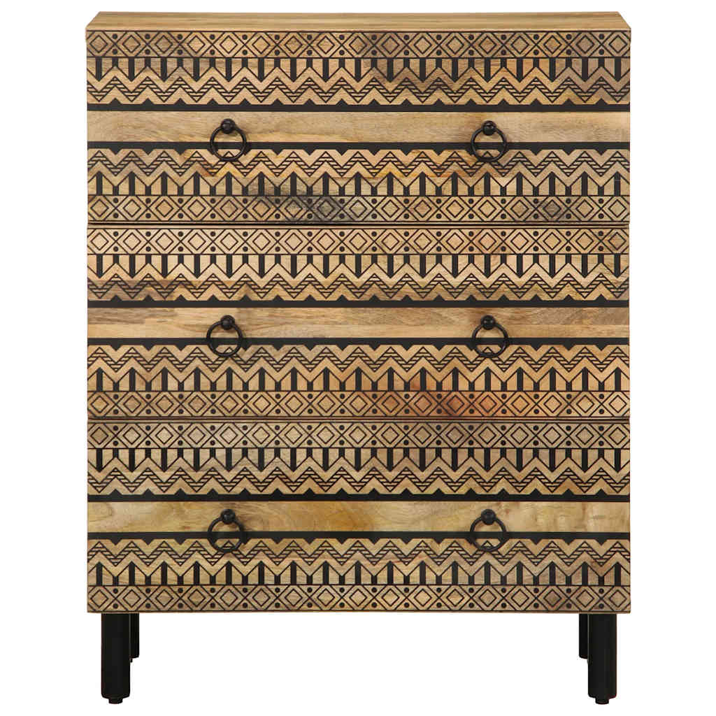 Sideboard 60X33.5X75 Cm Solid Rough Wood Mango